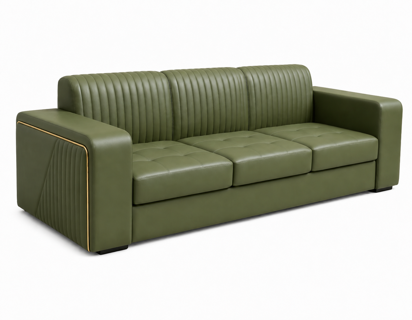 Modern Grey 3-Seater Sofa view 2